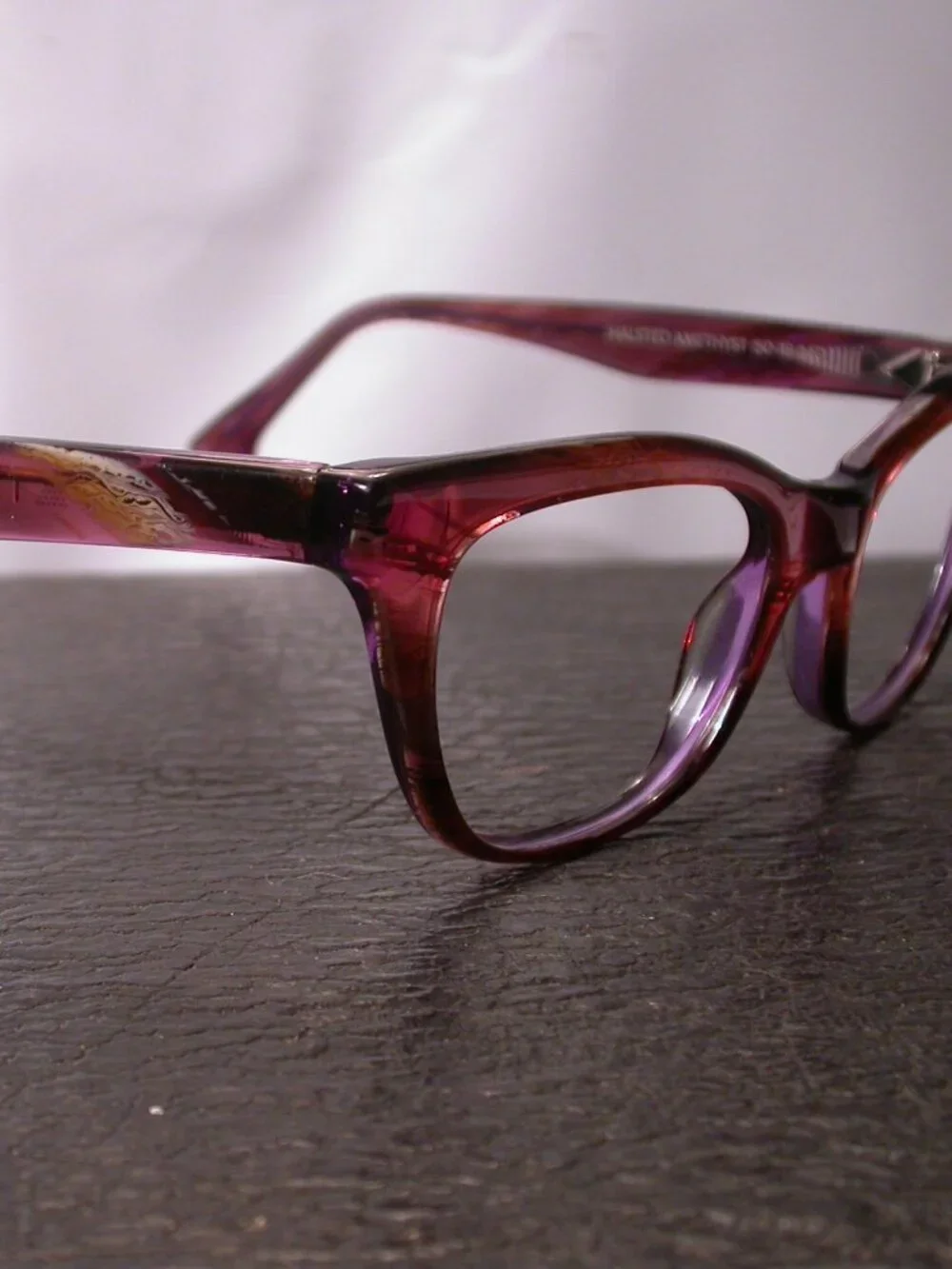 State Optical Halsted Purple Clear Eyeglasses Frames Made in USA